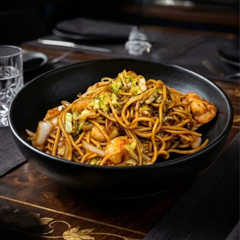 Savor our authentic lo mein